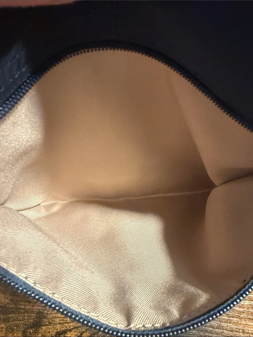 The Sak Navy Nylon Crossbody with Tan Strap